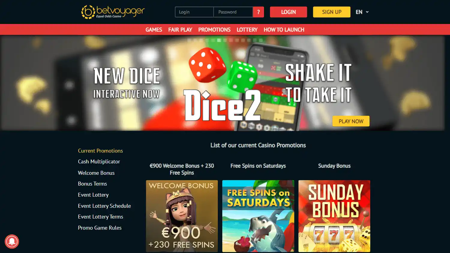 Betvoyager Casino screenshot 3