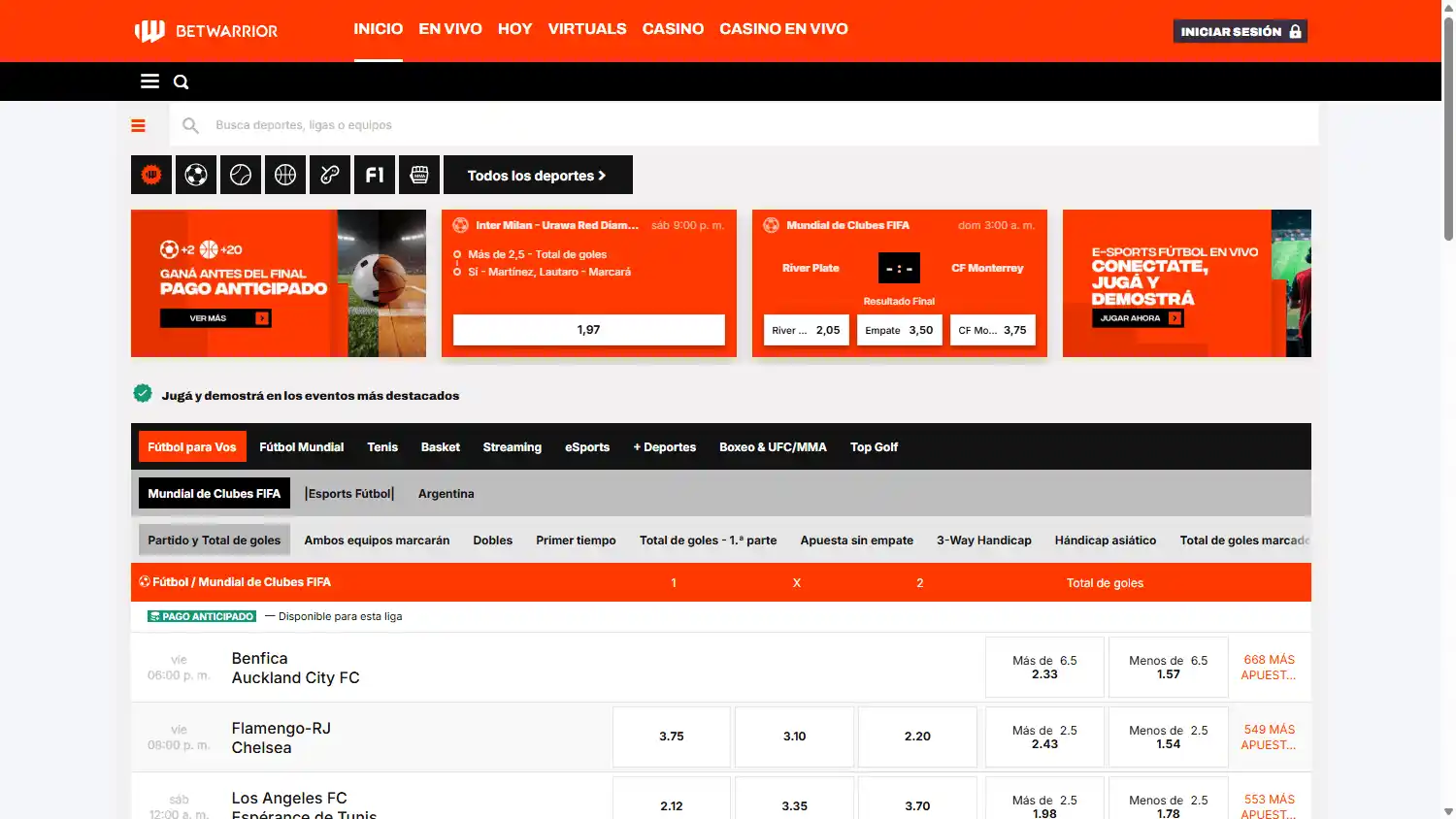 BetWarrior Casino screenshot 1