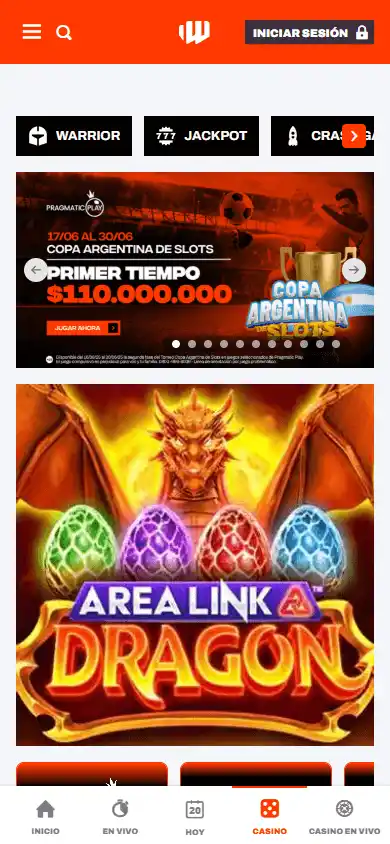 BetWarrior Casino screenshot 4