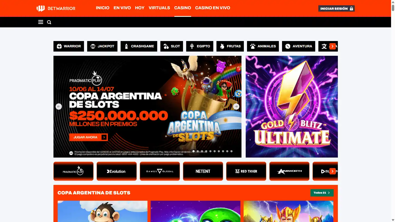 BetWarrior Casino screenshot 2