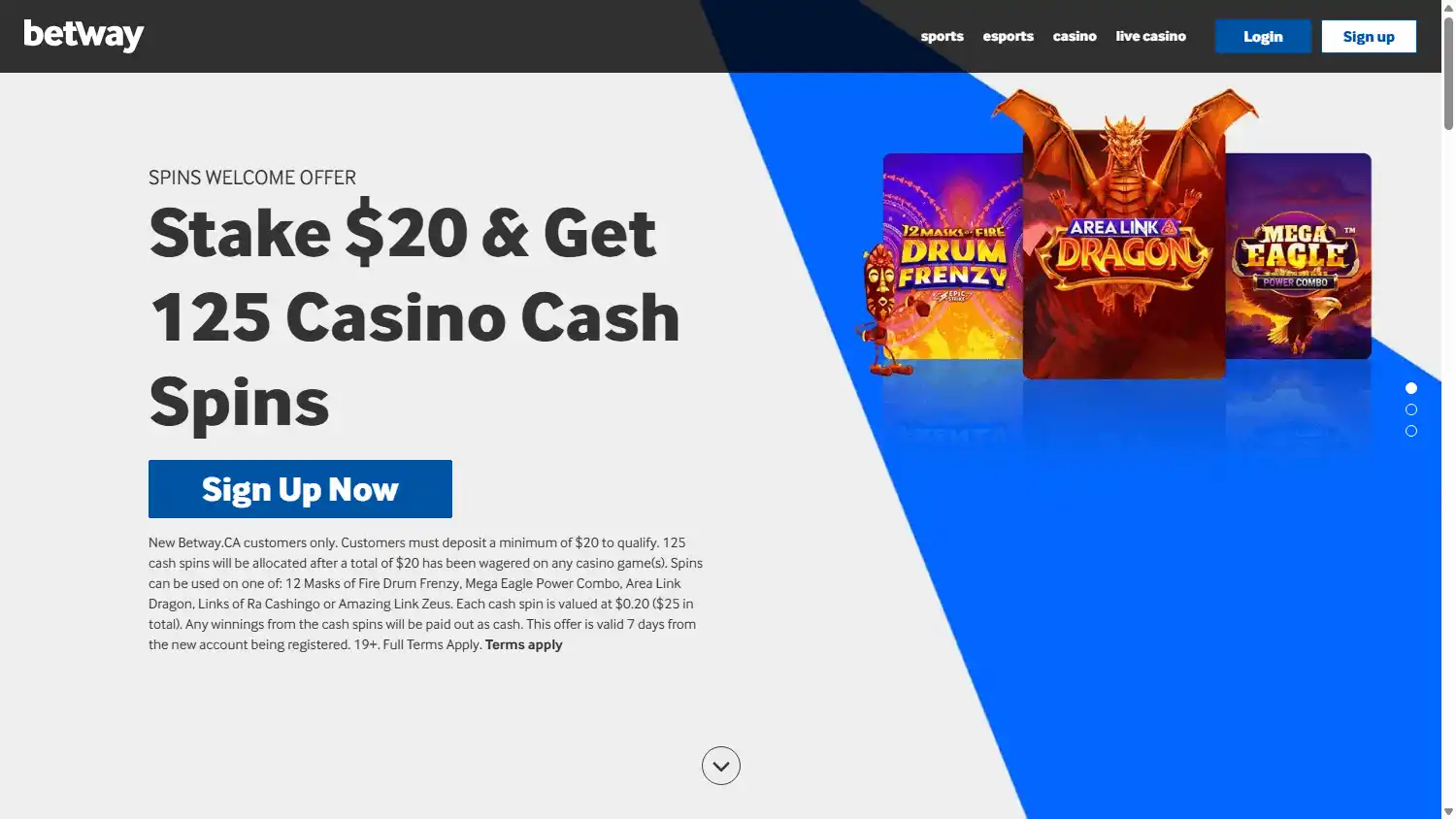 Betway Casino Ontario screenshot 1