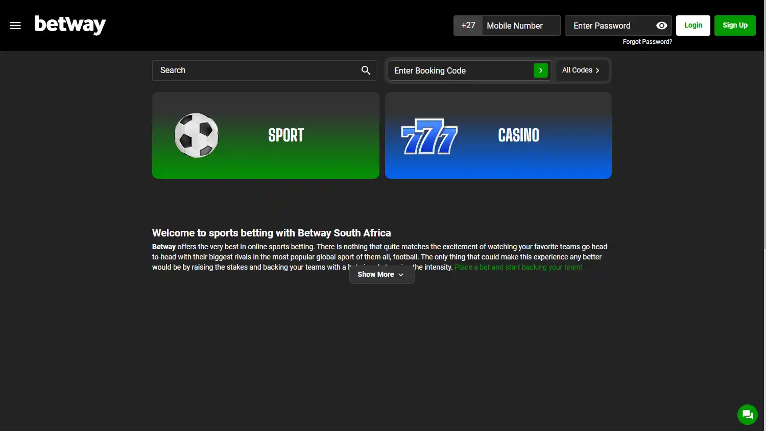 Betway Casino screenshot 1