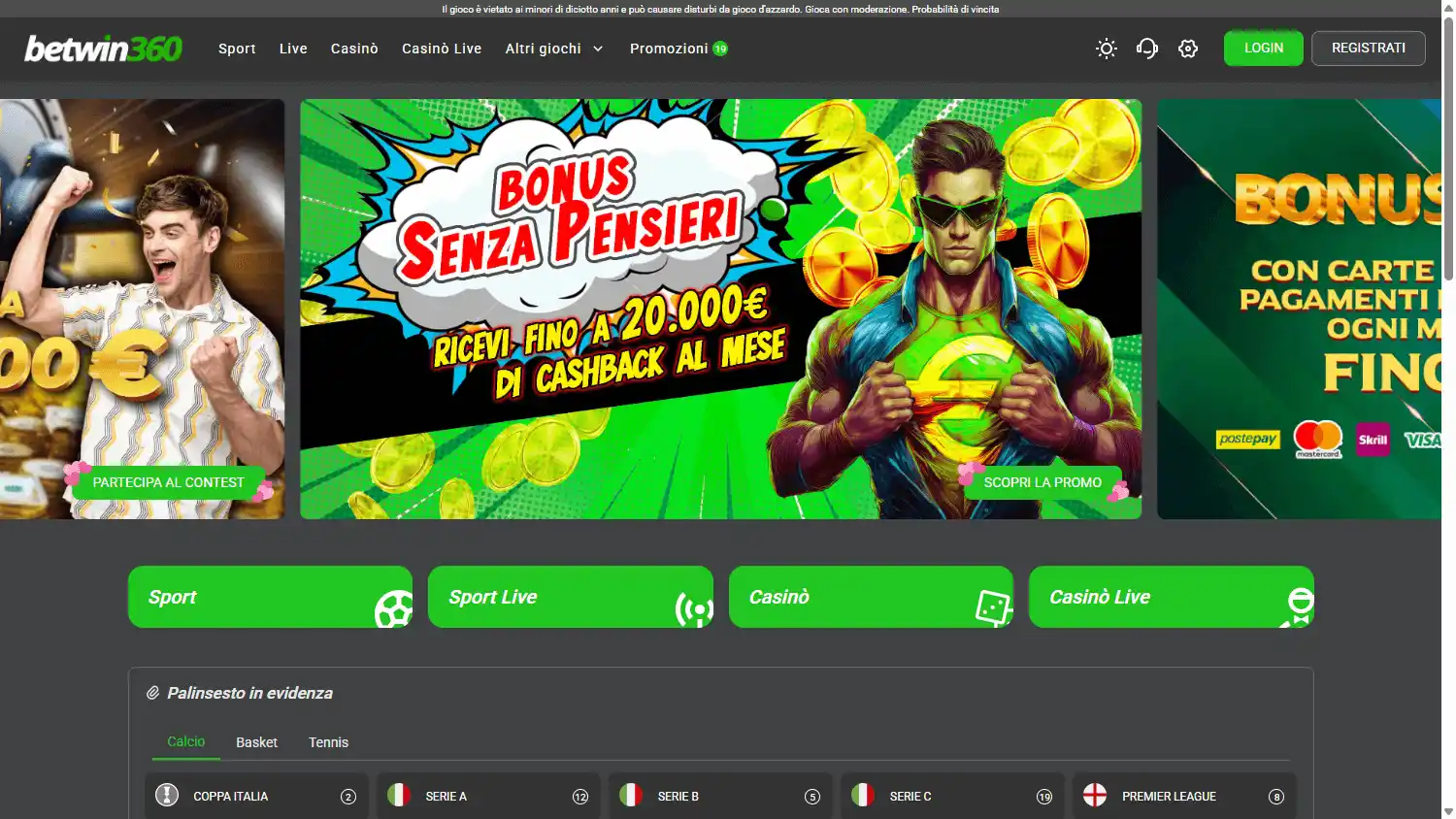 Betwin360 Casino screenshot 1