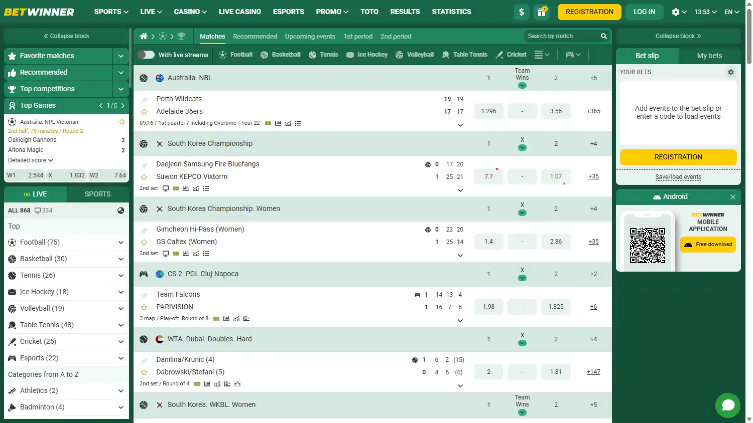 BETWINNER Casino screenshot 1