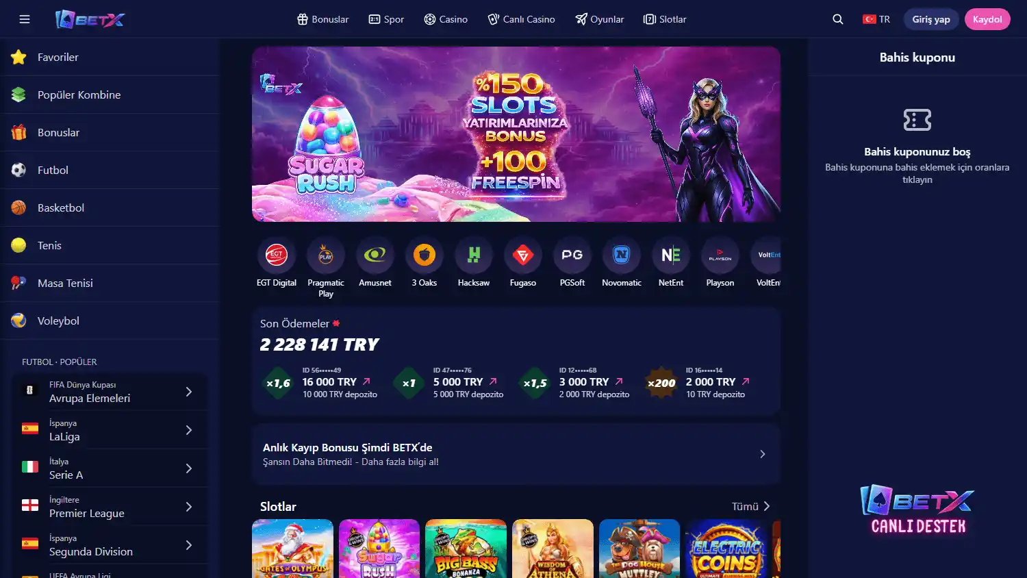 BetX1000 Casino screenshot 1