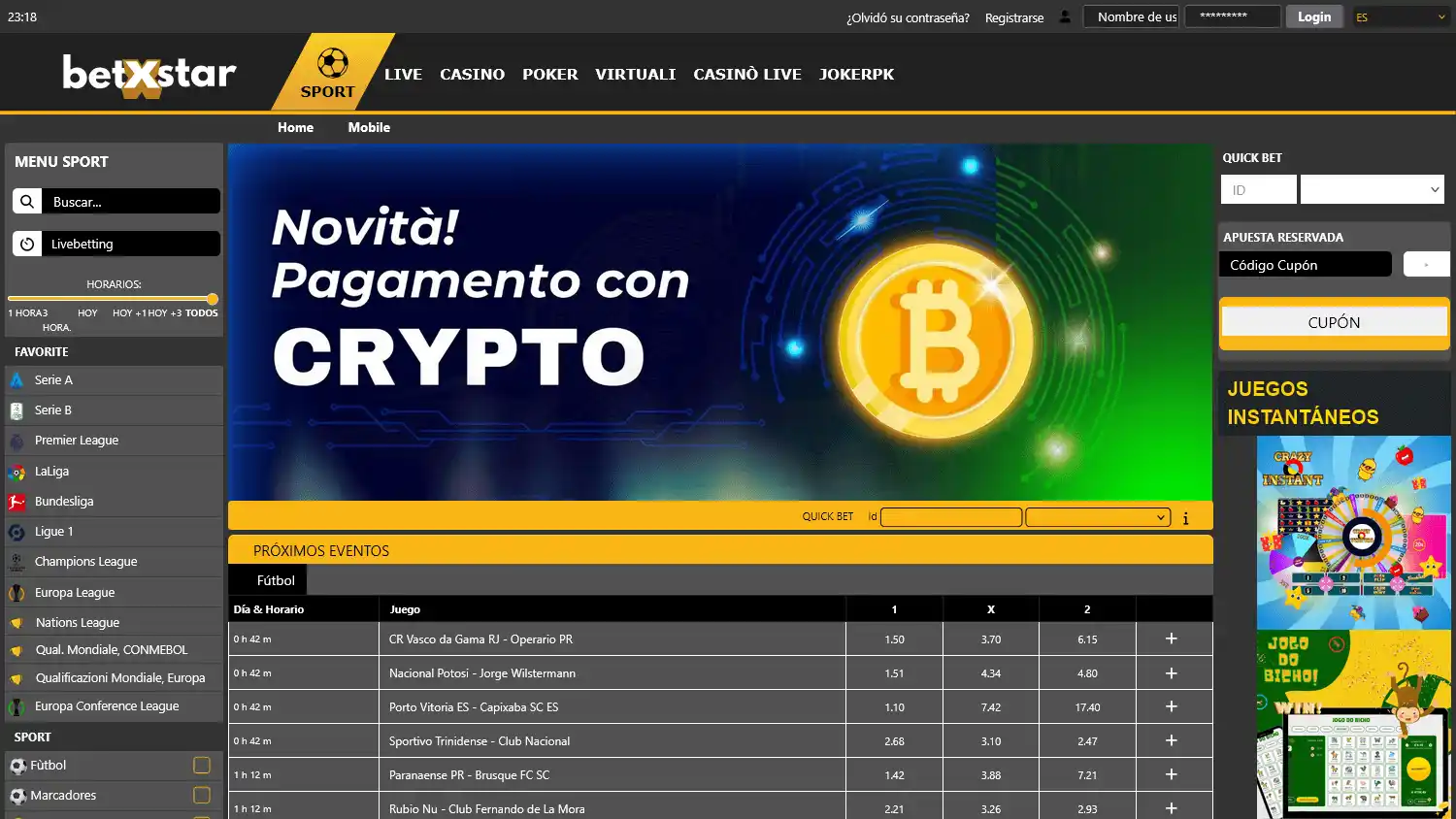 BetXStar Casino screenshot 1
