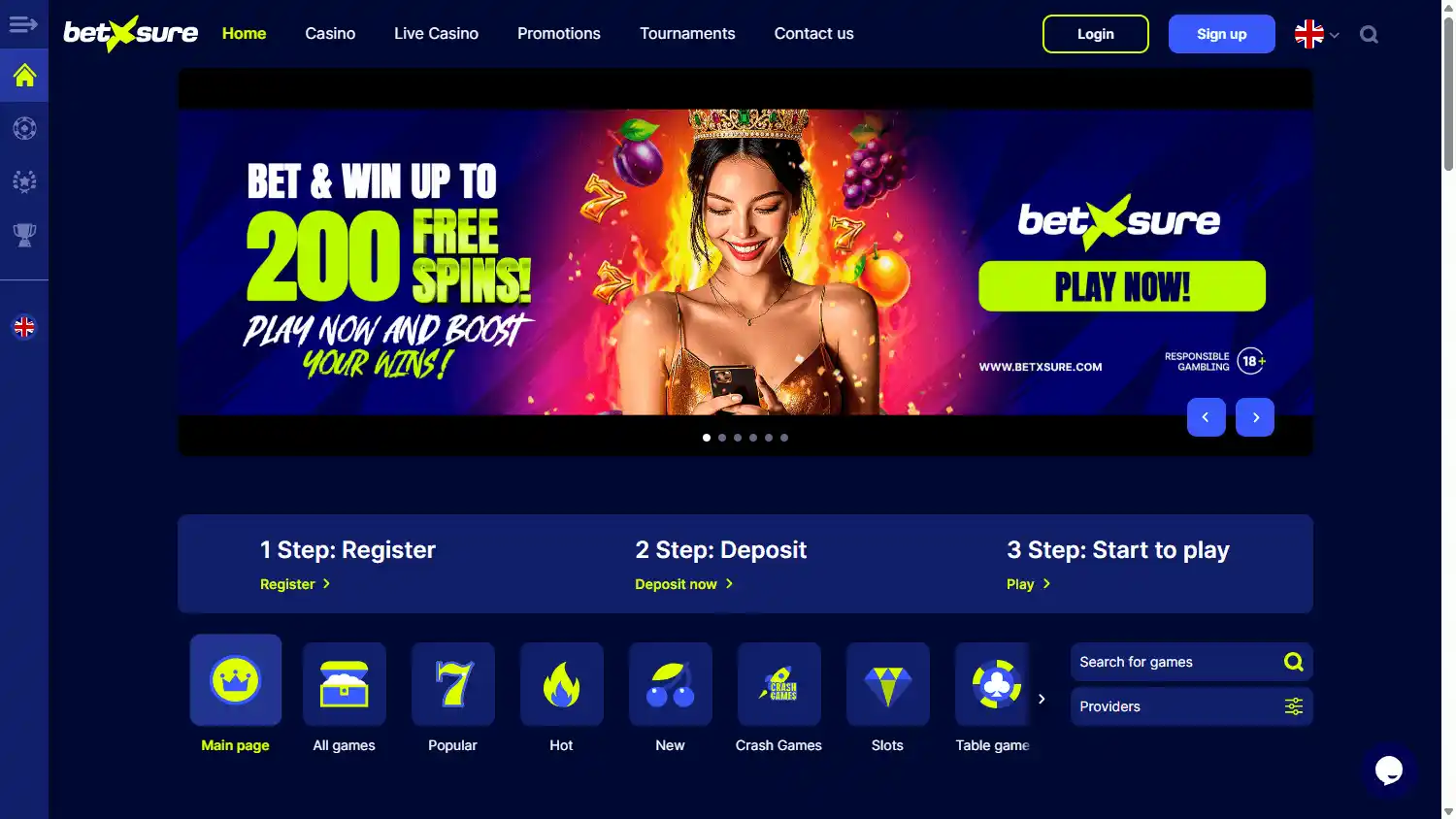 Betxsure Casino screenshot 1