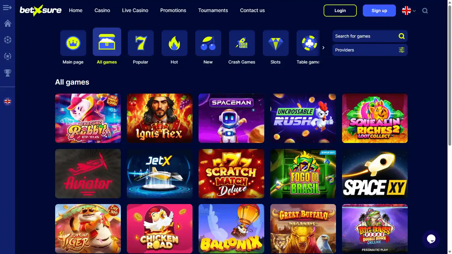 Betxsure Casino screenshot 2