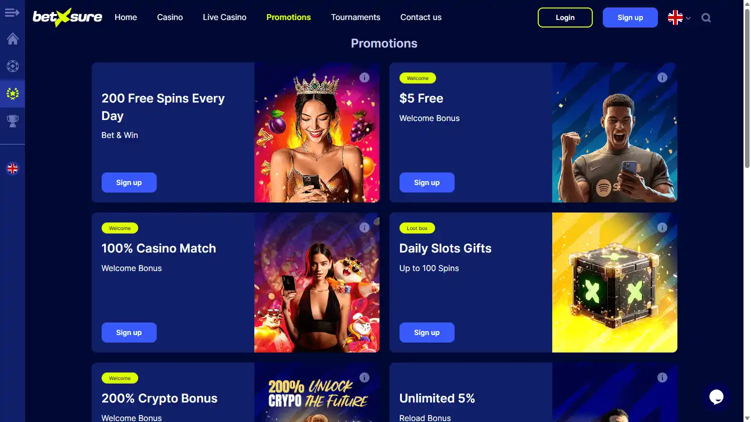 Betxsure Casino screenshot 3