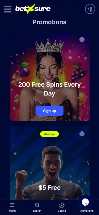 Betxsure Casino screenshot 6