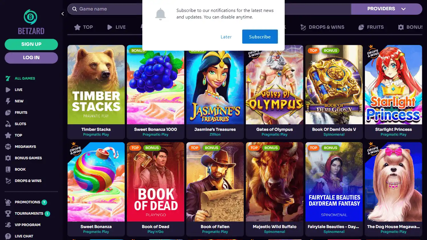 Betzard Casino screenshot 2
