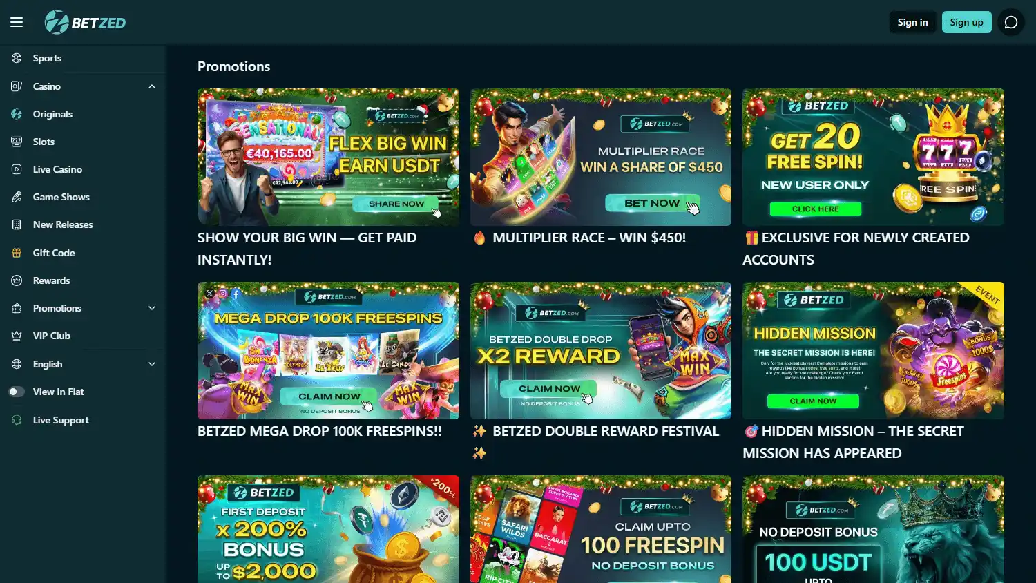 Betzed Casino screenshot 2