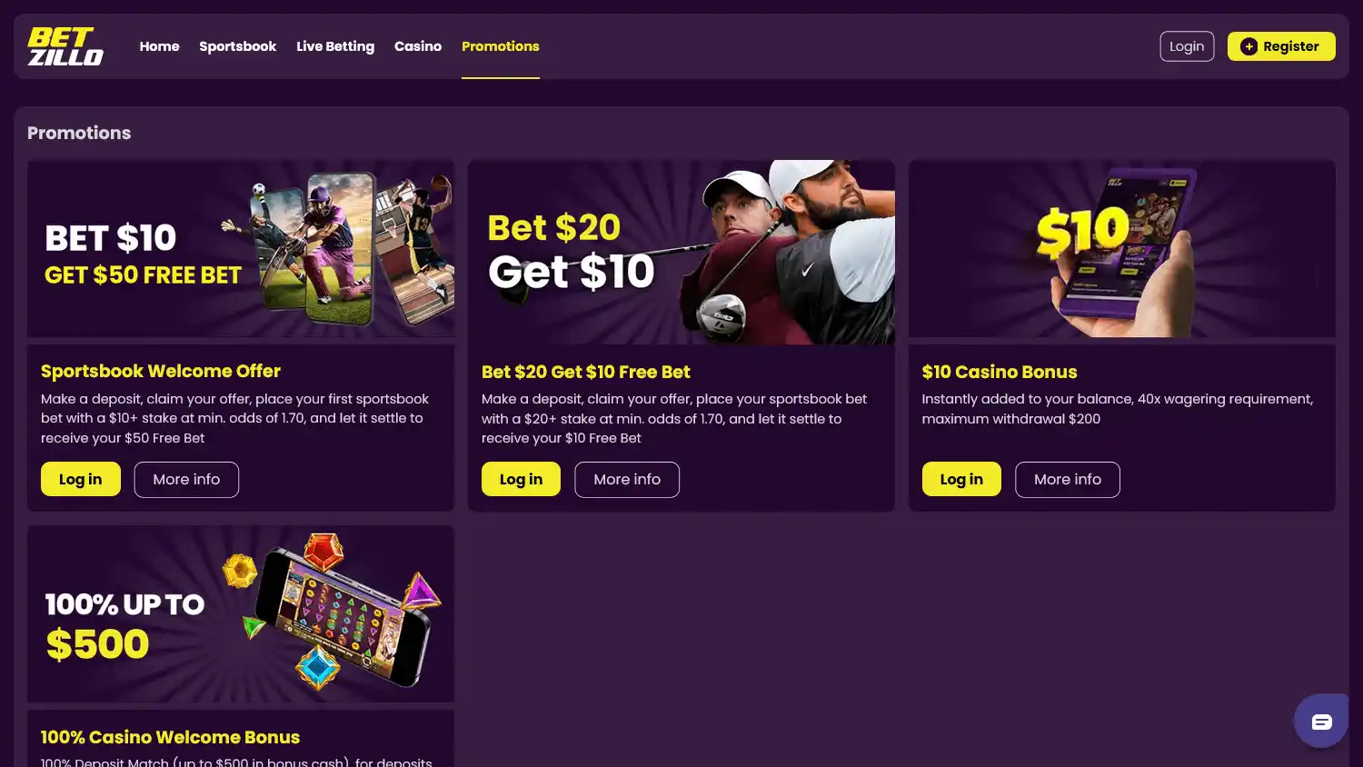 Betzillo Casino screenshot 3