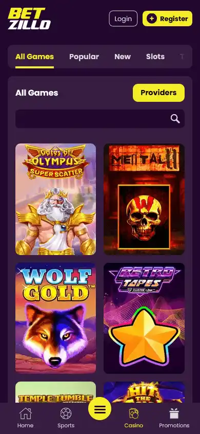 Betzillo Casino screenshot 5