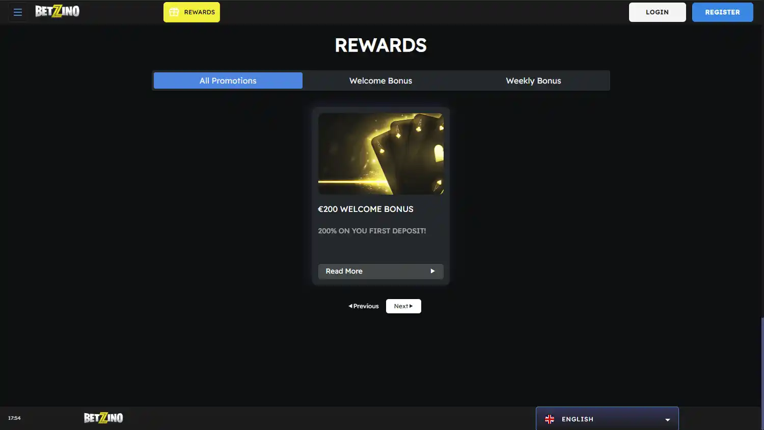 Betzino Casino screenshot 3