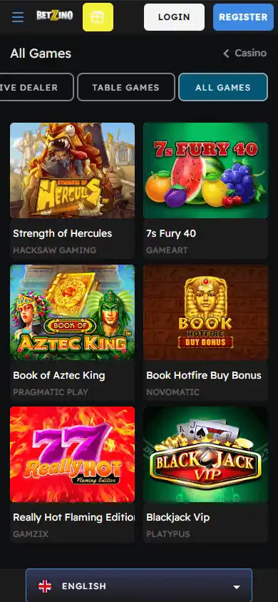Betzino Casino screenshot 5