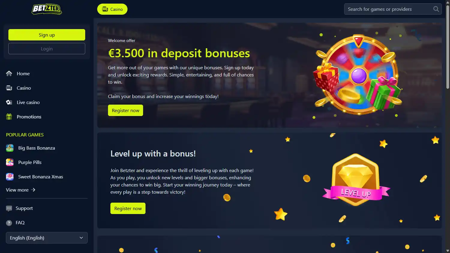 Betzter Casino screenshot 3