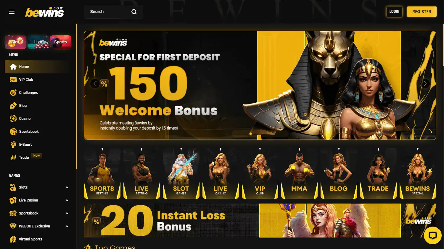 Bewins Casino screenshot 1