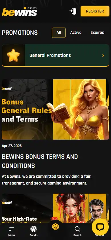 Bewins Casino screenshot 6