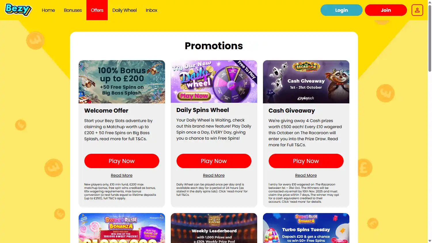 Bezy Casino screenshot 3