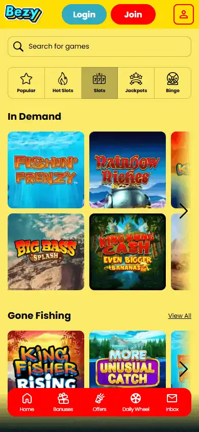 Bezy Casino screenshot 6