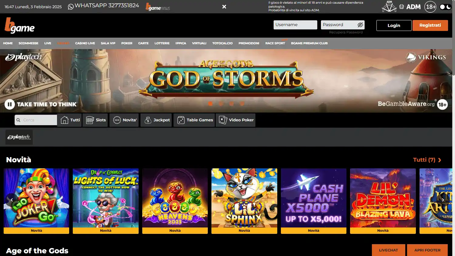 Bgame Casino screenshot 1