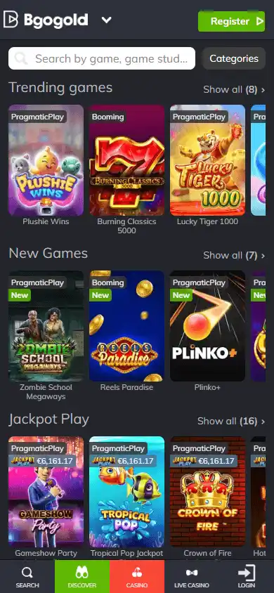 Bgogold Casino screenshot 4