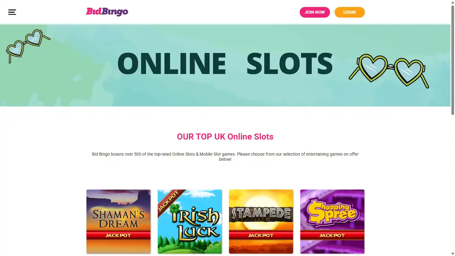 Bid Bingo Casino screenshot 2