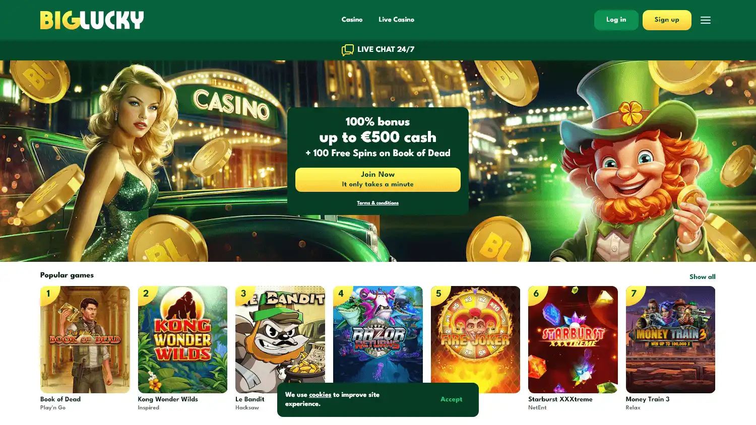 Big Lucky Casino screenshot 1