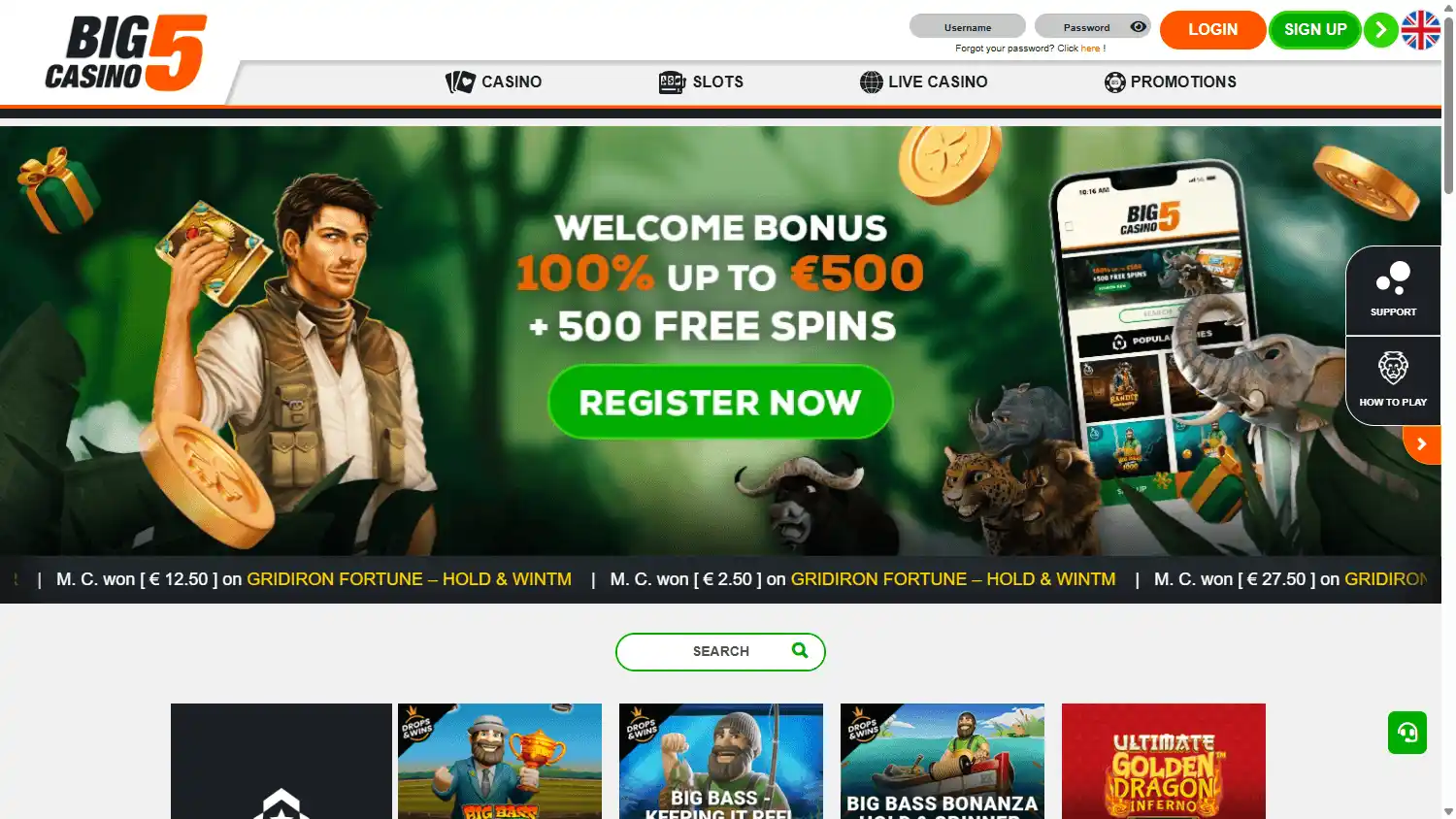 Big5Casino screenshot 1