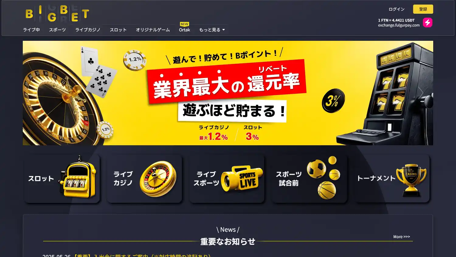 BIGBET Casino screenshot 1