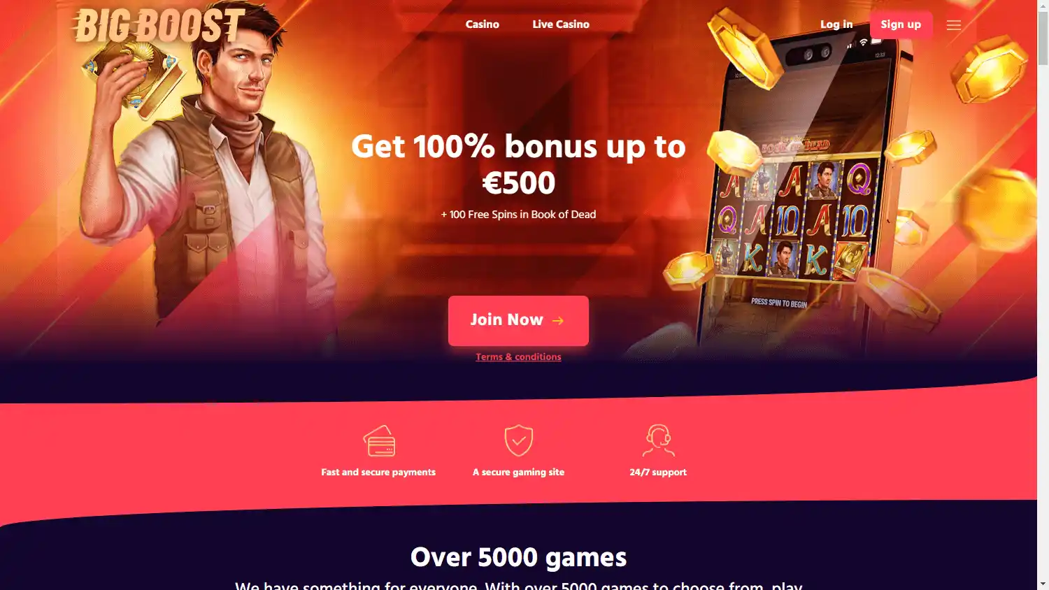 BigBoost Casino screenshot 1