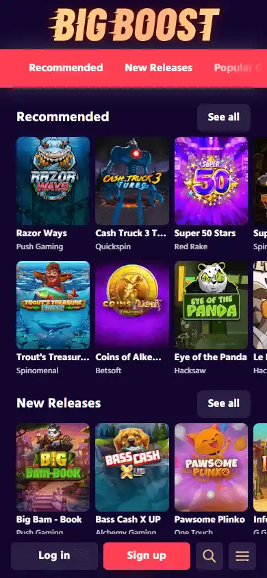 BigBoost Casino screenshot 5