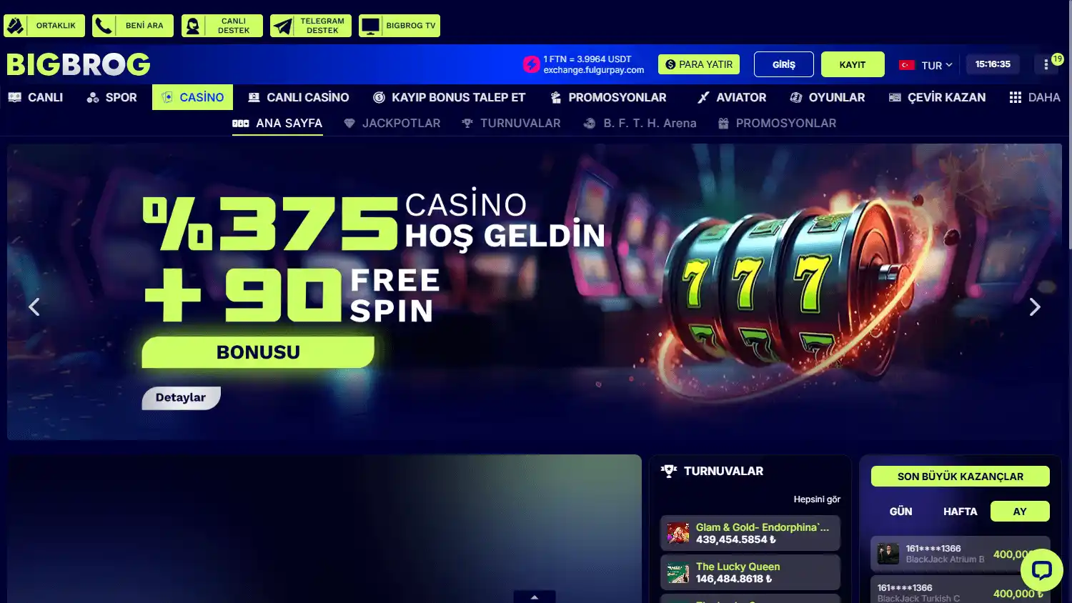 BigBrog Casino screenshot 2