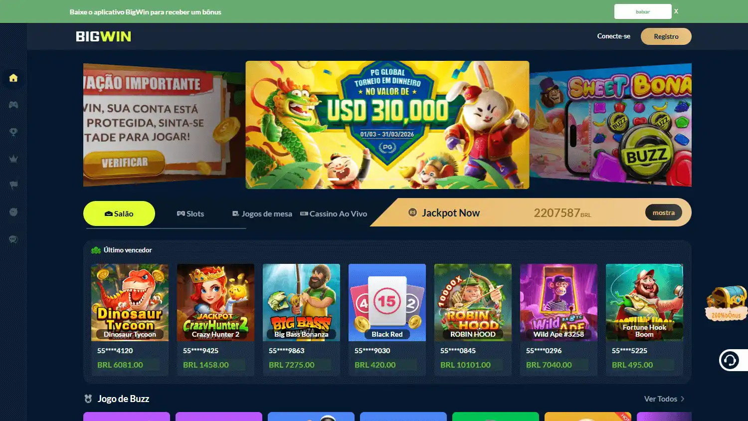 BIGWIN Casino screenshot 1
