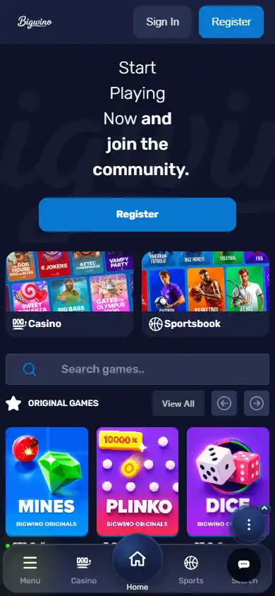 Bigwino Casino screenshot 4