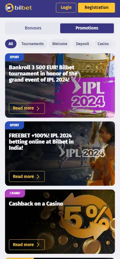 Bilbet Casino screenshot 4