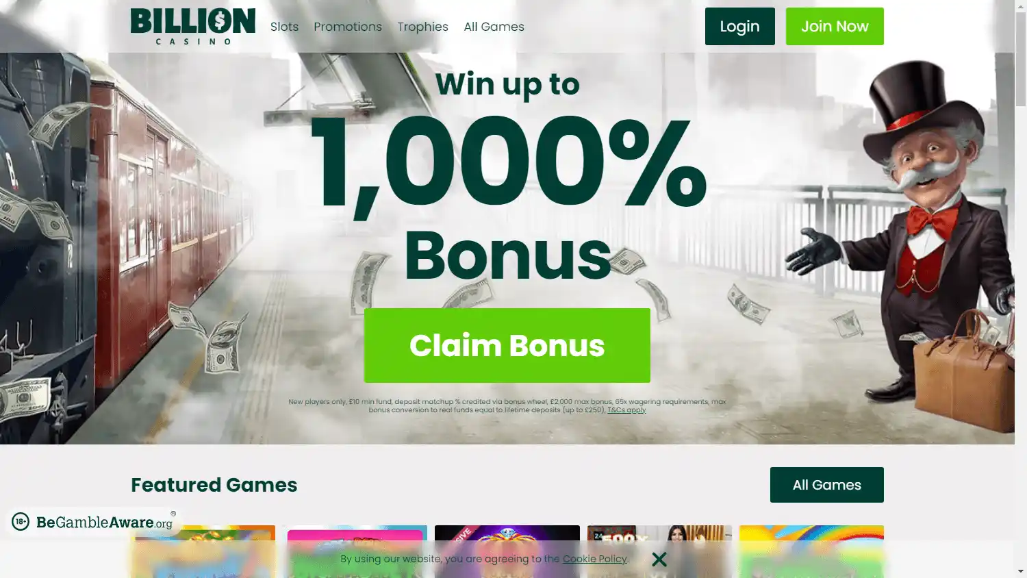 Billion Casino screenshot 1