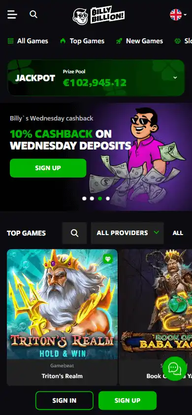Billy Billion Casino screenshot 4