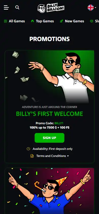 Billy Billion Casino screenshot 6