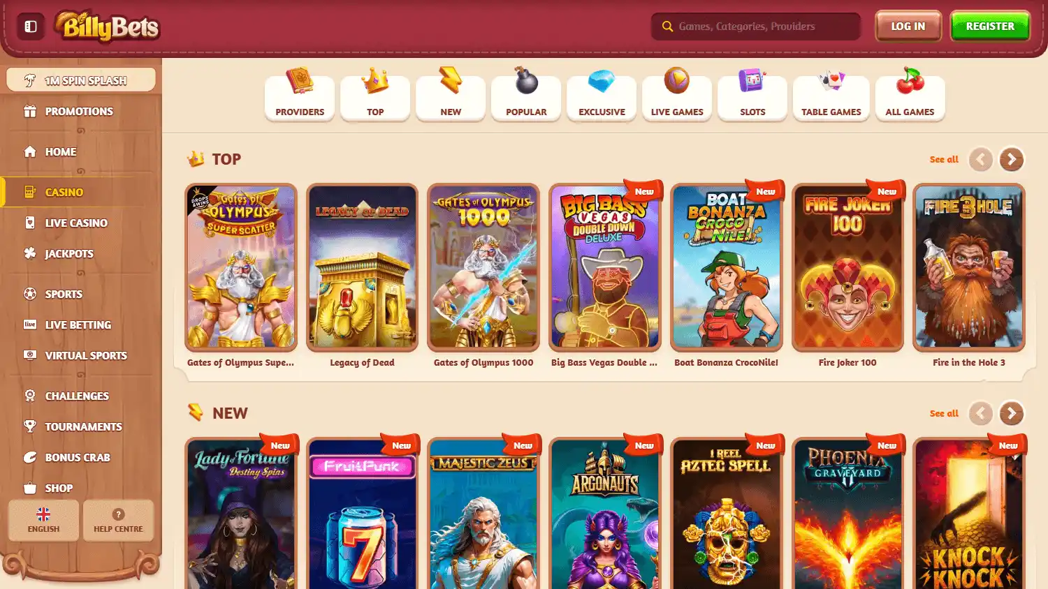 BillyBets Casino screenshot 2