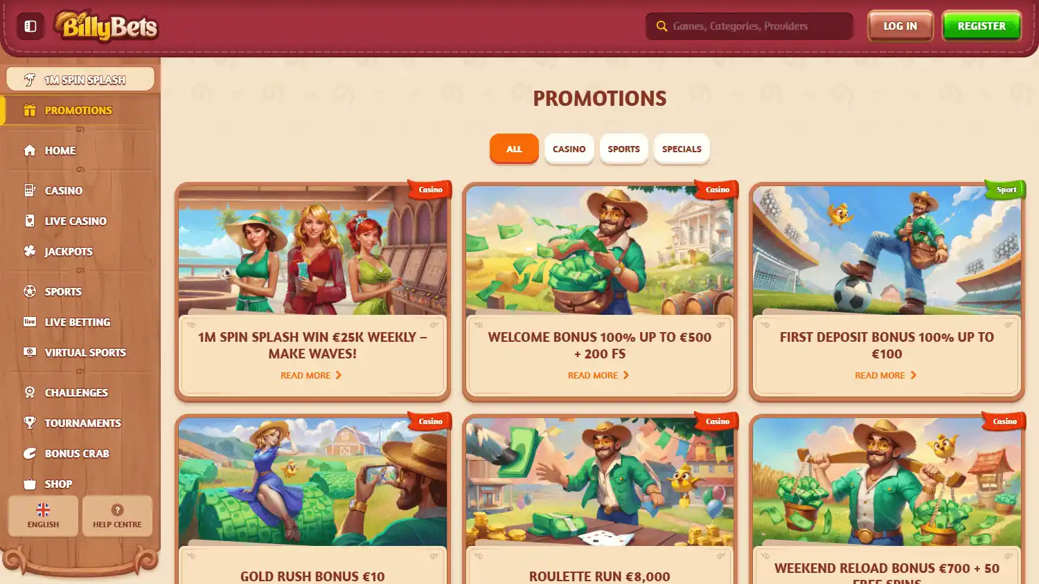 BillyBets Casino screenshot 3