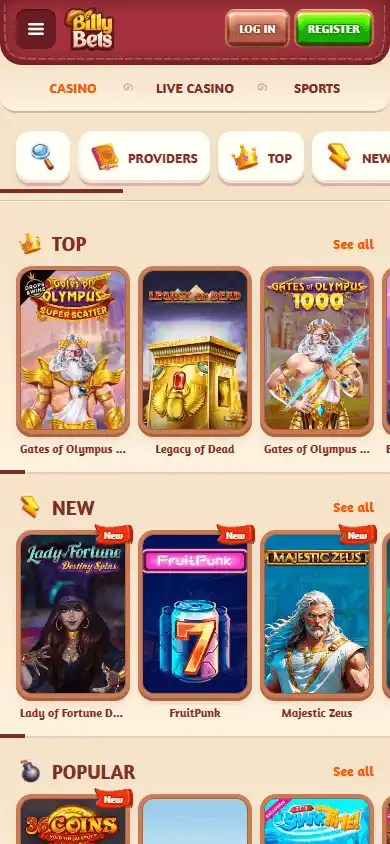 BillyBets Casino screenshot 5