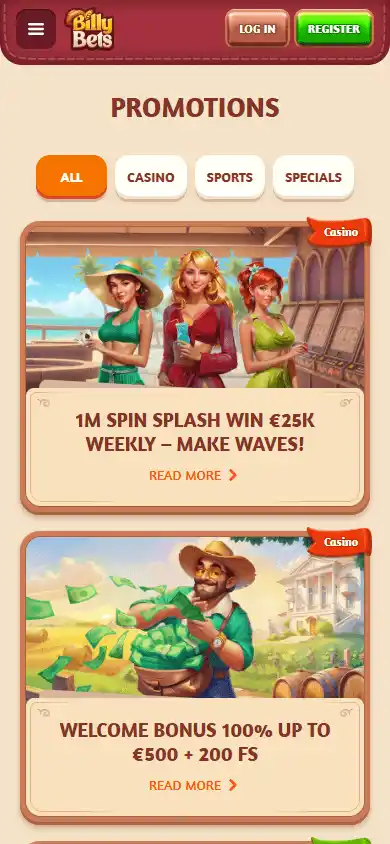 BillyBets Casino screenshot 6