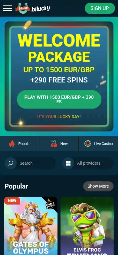 Bilucky Casino screenshot 4