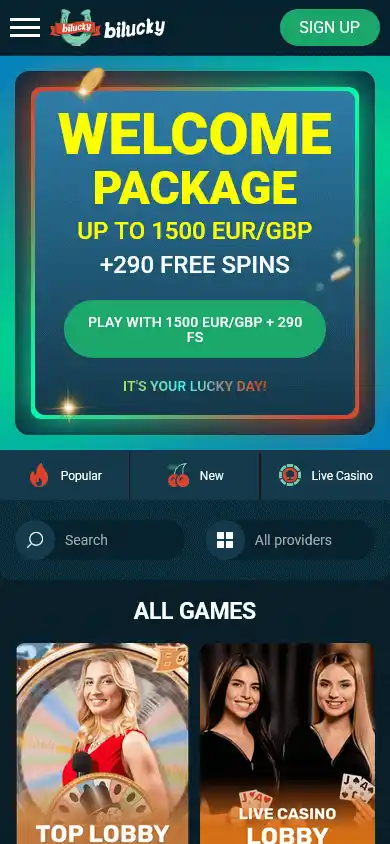 Bilucky Casino screenshot 5