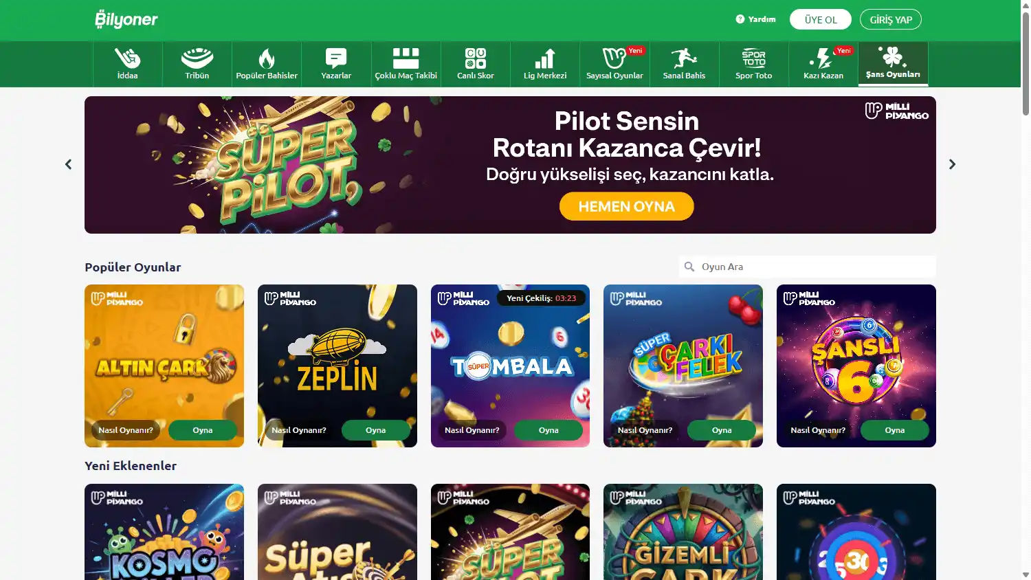Bilyoner Casino screenshot 2
