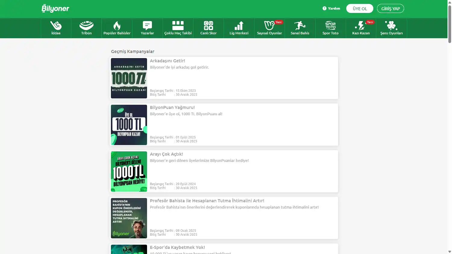Bilyoner Casino screenshot 3