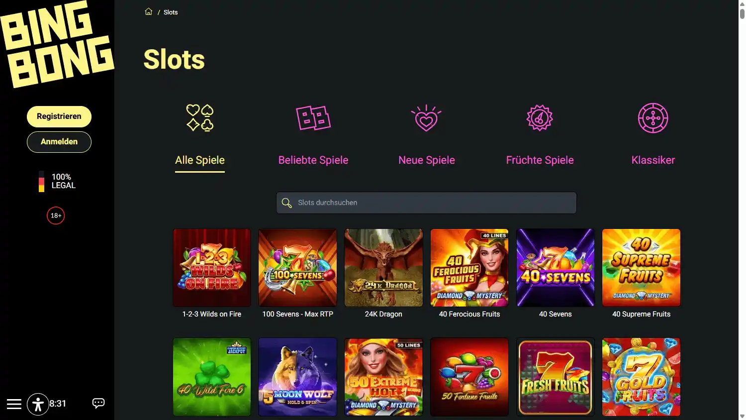 BingBong Casino screenshot 3