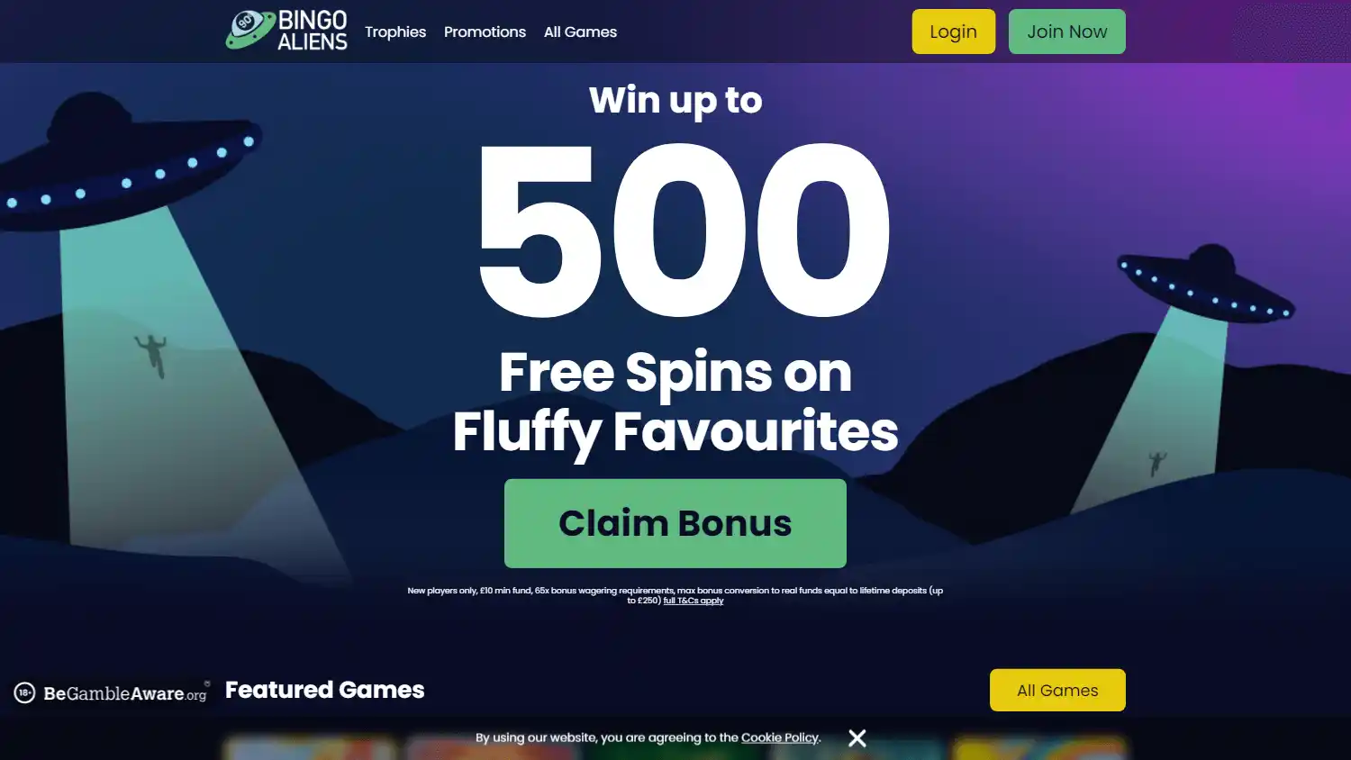 Bingo Aliens Casino screenshot 1